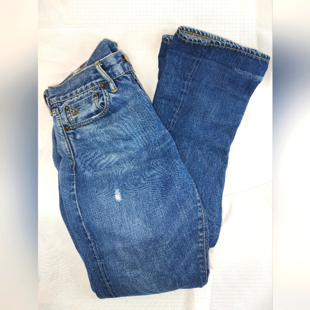 Men's Double RL Vintage made in the USA classic button fly jeans 30 x 34